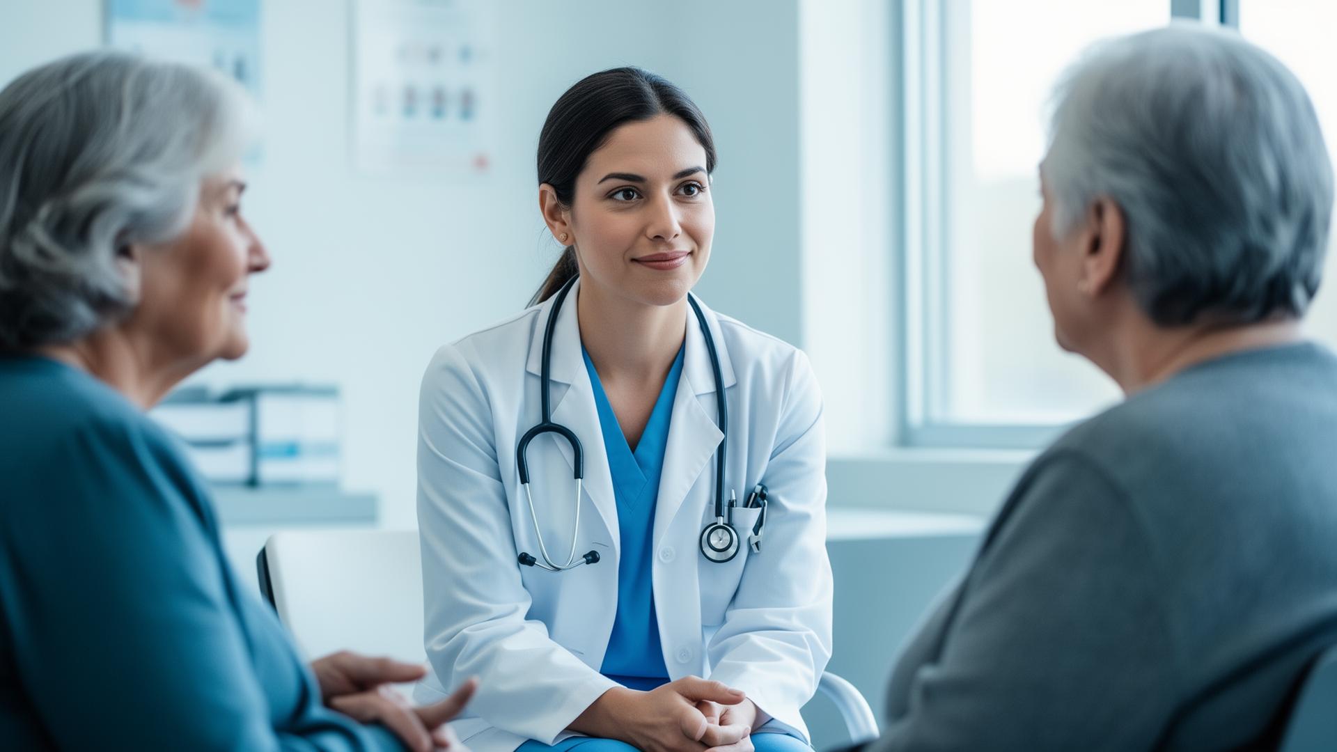 Physician in conversation with a patient